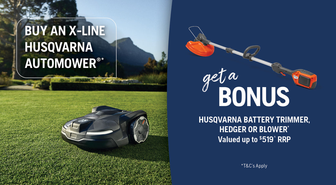 BONUS Husqvarna ASPIRE™ 18 Volt Battery item valued up to $309 RRP with selected Automower® X-Line series!*